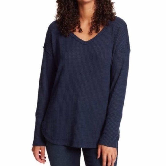 NWT Vintage America Waffle Knit Thermal Top - Picture 1 of 4